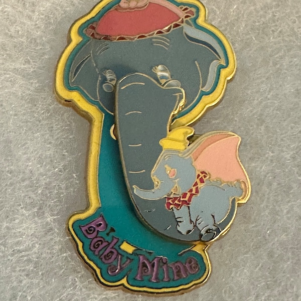 Disney 2002 Moma Jumbo Baby Dumbo Baby Mine Slider Pin Limited Edition 3500