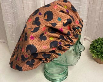 Satin Lined Sleep Bonnet: Fro Design, Natural Hair Protection
