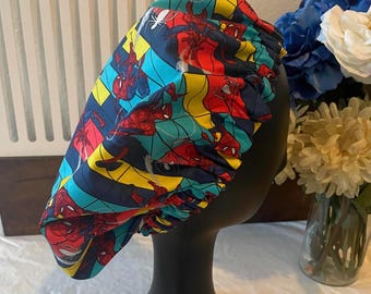 Spider-Man Satin Sleep Bonnet, Comic Book Style