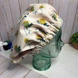 Blossom Dreams | Flower Bonnet I Satin Adult Bonnet | Sleep Satin Bonnet | Comic Bonnet | Natural Hair Bonnet