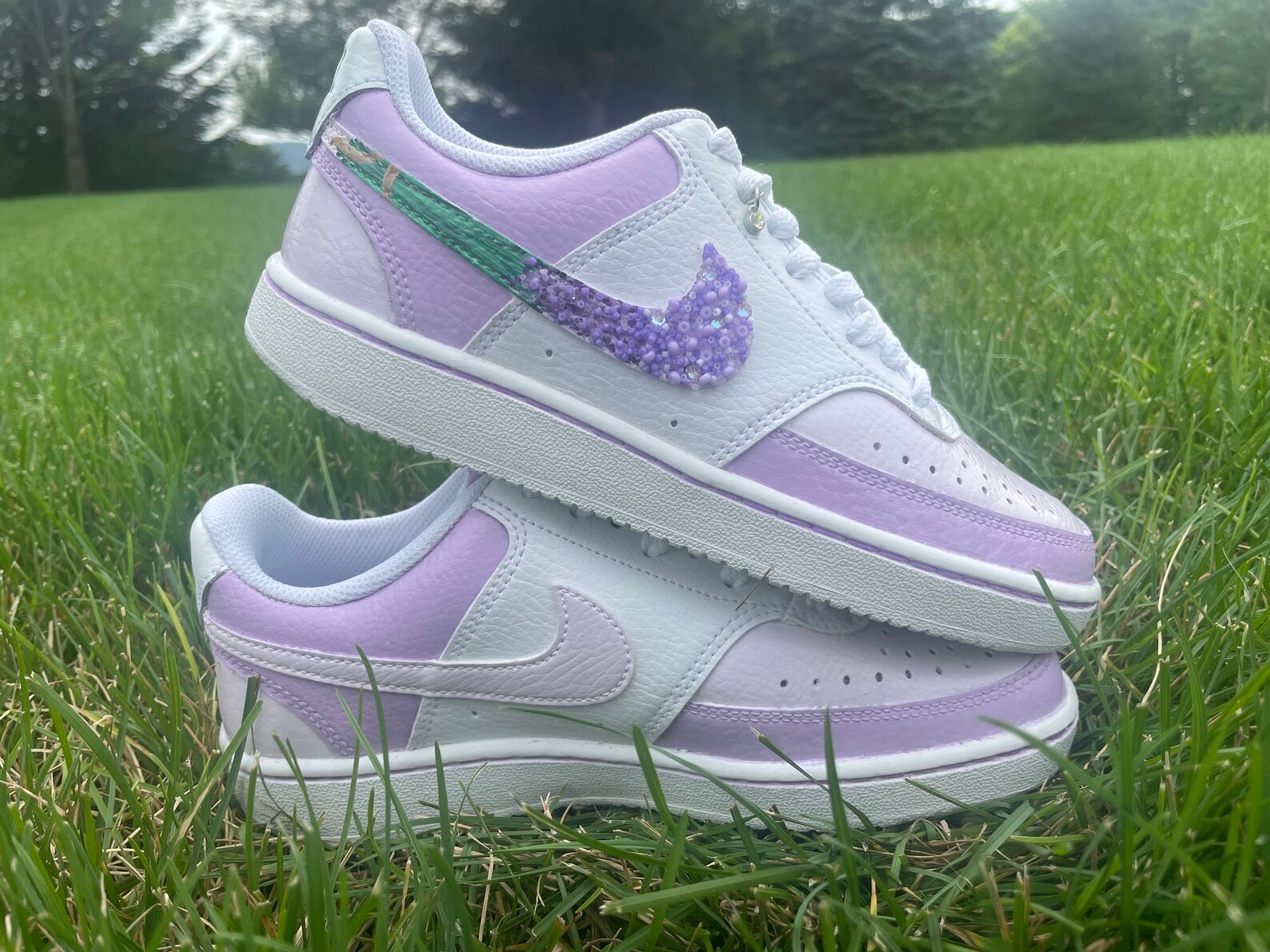 Custom Nike Sneakers Pastel Purple Lavender Inspired | Etsy