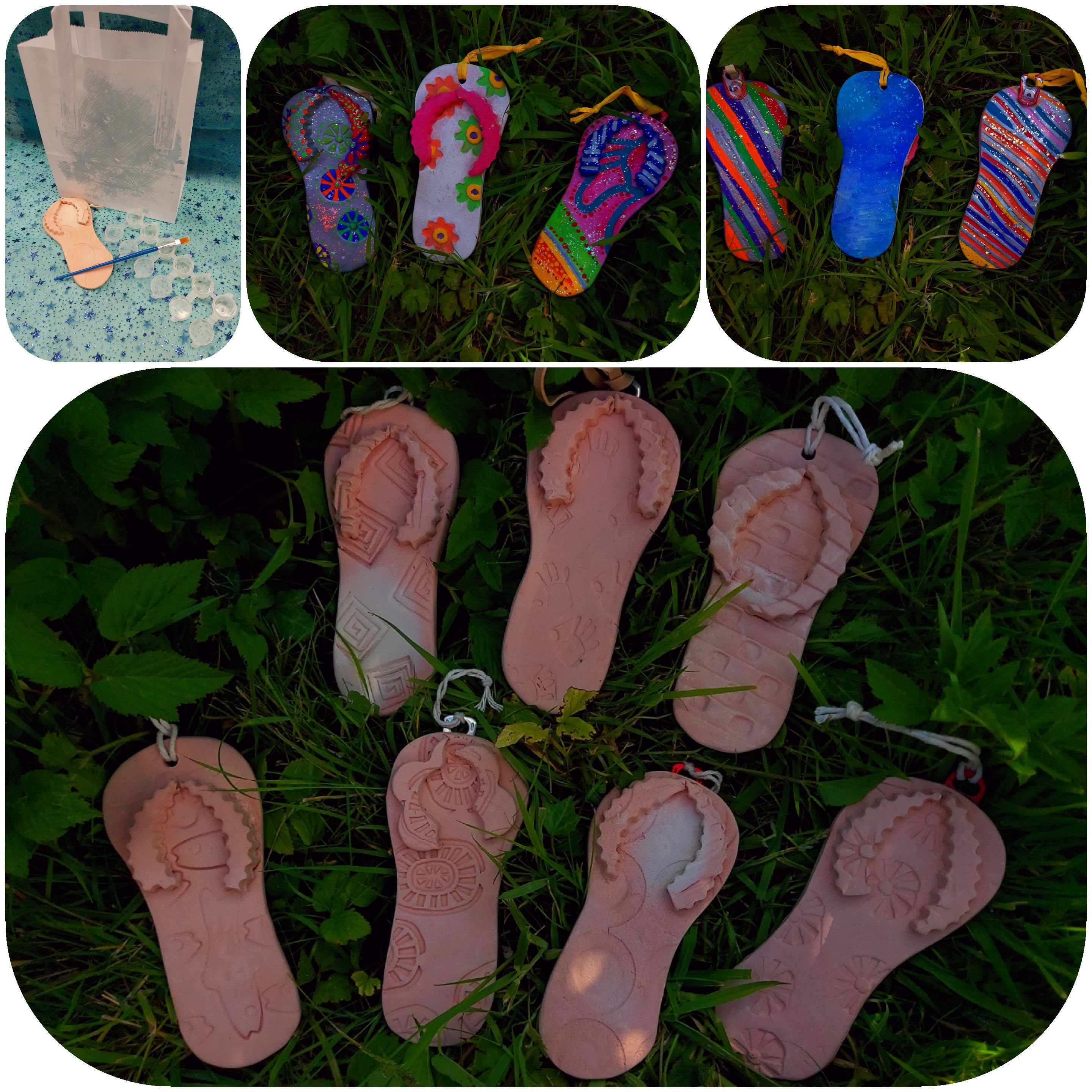 Hand Crafted Bisque Flip Flop Painting Gift Kit Etsy