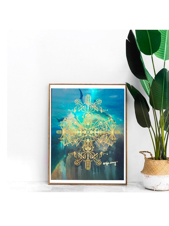 Wall Hangings Wall Décor Home Décor Light code Activation for Lemurian ...