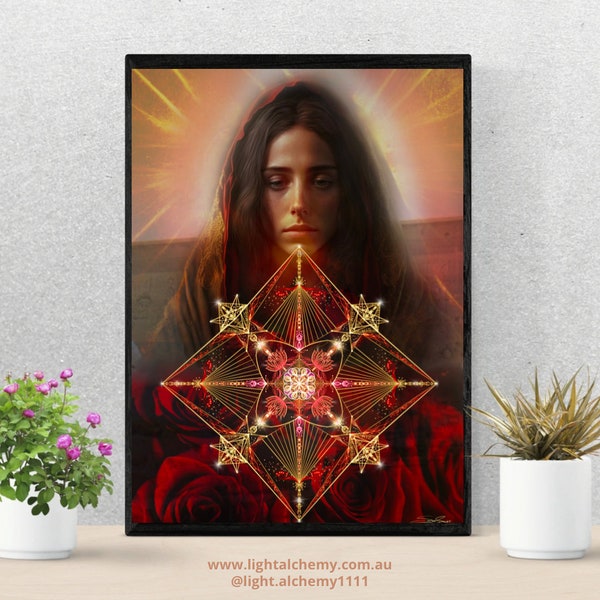 Mary Magdalene codes of Alchemy Poster print