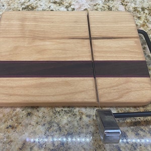 Hardwood Cheese Slicer - Cherry, Walnut, and Purpleheart Hardwood