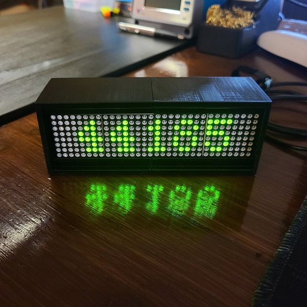 Ticker di azioni nere/criptovaluta Bitcoin Display Orologio LED WiFi (BTC/Ethereum/Dogecoin/azioni ecc.) - Spedizioni dall'UE/Molti colori disponibili