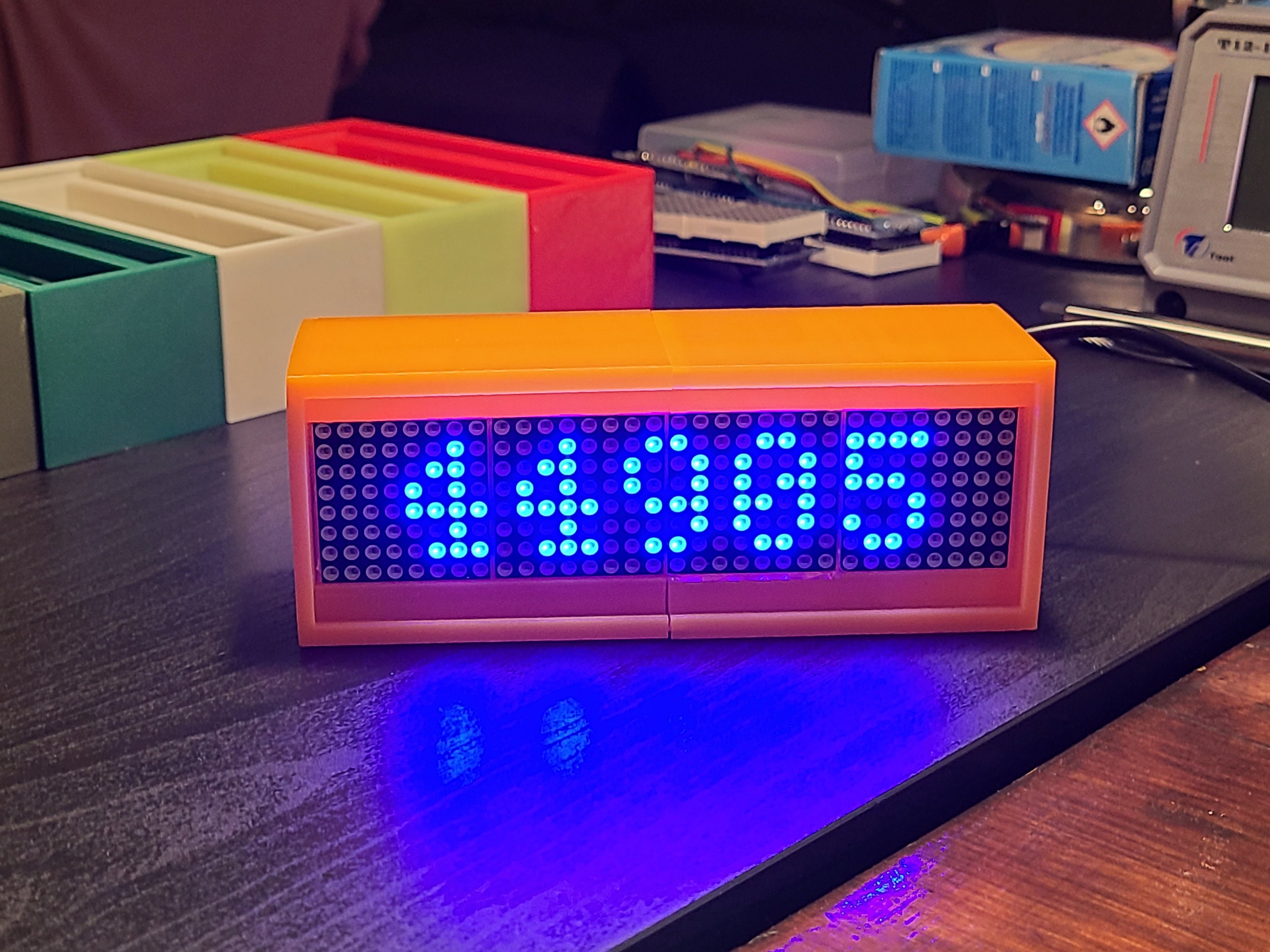 Neon Orange Stocks/crypto Ticker Display - Wifi Bitcoin Clock - Etsy Finland