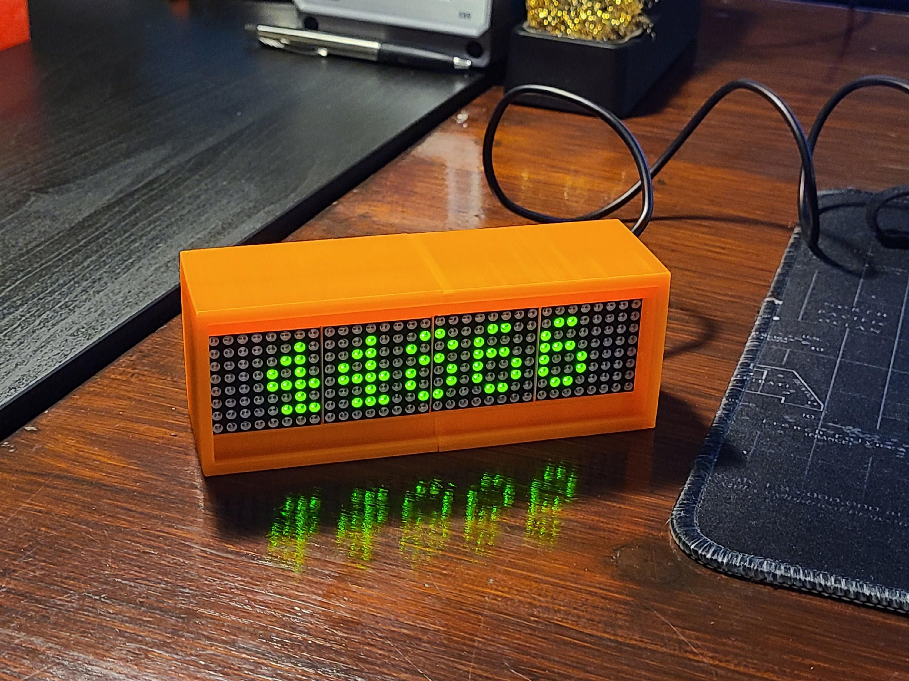 Neon Orange Stocks/crypto Ticker Display - Wifi Bitcoin Clock - Etsy Finland