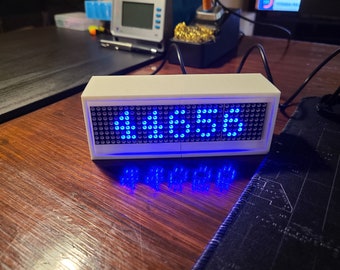 Shiny White Stocks/Crypto Ticker Display Bitcoin Tracker WiFi Market Clock (Stocks/BTC/Ethereum/Dogecoin etc) - Ships from EU/Many Colors