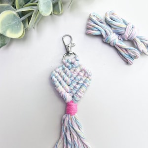 Macrame Heart Key Chain Tutorial