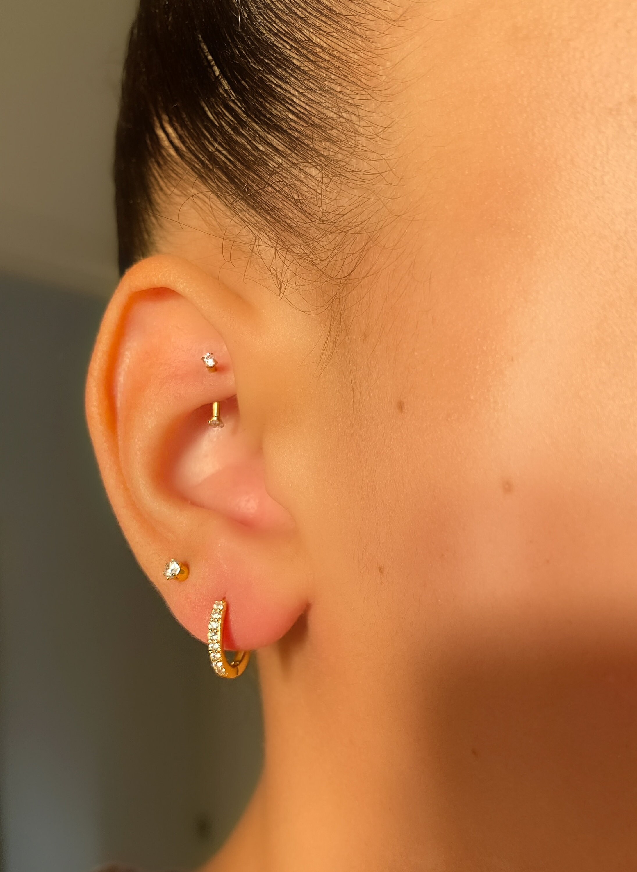 Piercing Nombril Drperfect 1pc 16G Eyebrow Rings Stainless Steel