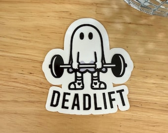 Deadlift Sticker, Ghost Stickers, Gym stickers, Weight Lifting, Workout Stickers, Crossfit, Shaker Bottle, Fitness Sticker, Fitness Gifts,