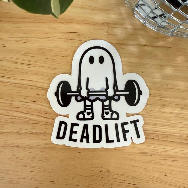 Deadlift Sticker, Ghost Stickers, Gym stickers, Weight Lifting, Workout Stickers, Crossfit, Shaker Bottle, Fitness Sticker, Fitness Gifts,