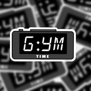 Gym time Sticker Fitness stickers, Gym stickers, weight lifting, workout stickers, crossfit, shaker bottle, pre workout, fitness gifts, lift