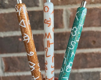 Brand Glitter Pens| White Glitter Pen| Copper Glitter Pen| Cowboy Christmas| Cowboy Gift| Western Gift| Cowboy Pen| Custom Western Pen