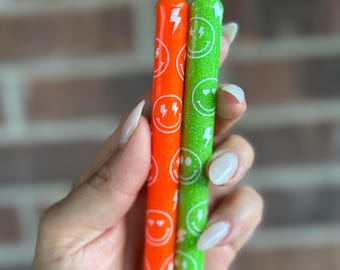 Smiley Face Pen | Glitter Teacher Gel Pen | Glitter Pencil Teacher Pen | Personalized Teacher Pen | Back to School|Teacher Gift| Glitter Pen
