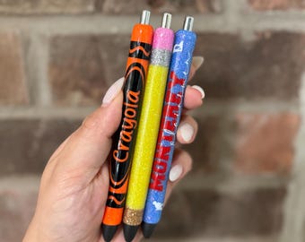 PENCIL Pen| Glitter Teacher Gel Pen| Glitter Pencil Teacher Pen| Personalized Teacher Pen| Teacher Appreciation| Back to School|Teacher Gift