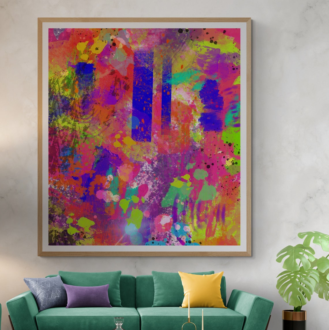Pop Abstract Art Multicolor Printable Wall Art Download Art - Etsy