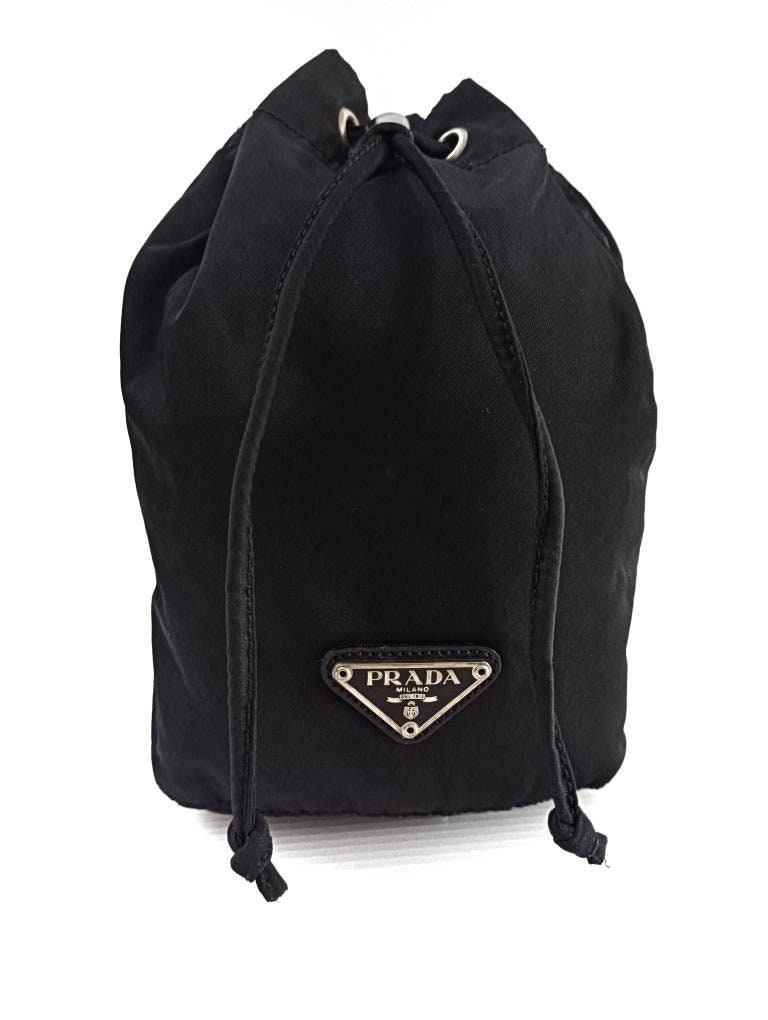 Nylon Bucket Bag in Black - Prada