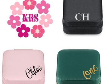 Personalized jewelry box Custom Jewelry Boxes Bridesmaid Jewelry Box Travel Jewelry Case, Custom Name Jewelry box