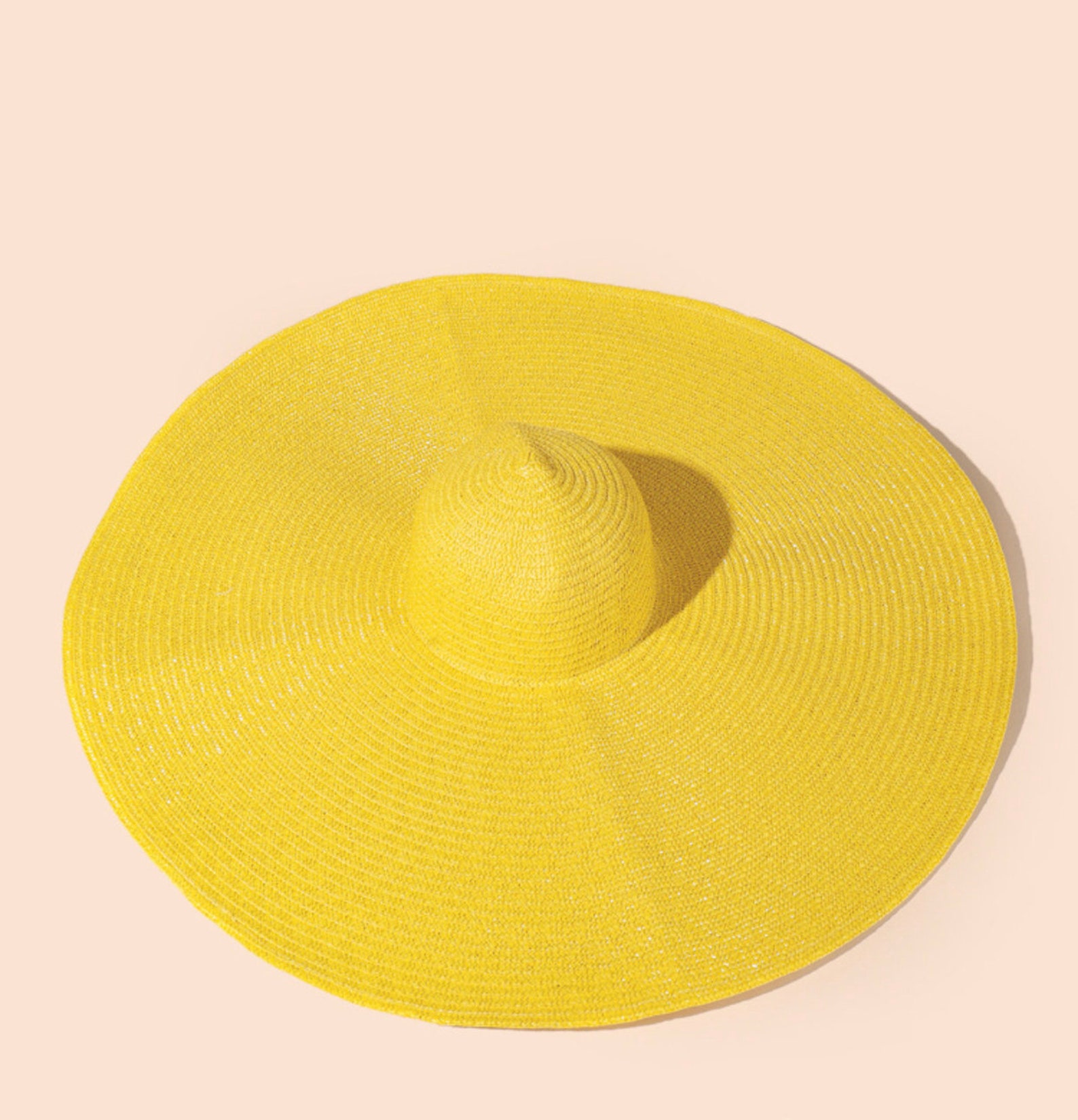 Canary Yellow Oversized Beach Straw Sun Hat Etsy