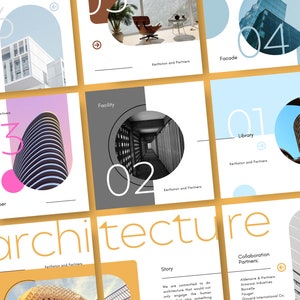 Minimalist Architecture Instagram Post Templates for Canva | Creative Agency Template