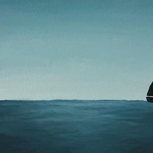 Ocean & Sailboat Acrylic Canvas Painting