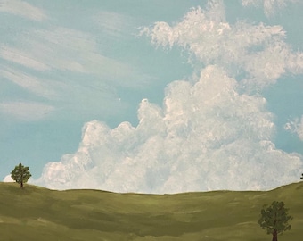 Cloudy Sky Acrylic Canvas Painting