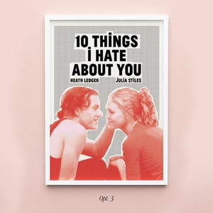 3 10 Things I Hate About You (French New Wave) Poster Digital Download