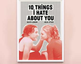 3 10 Things I Hate About You (French New Wave) Poster Digital Download