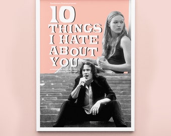 2 10 Things I Hate About You (French New Wave) Poster Digital Download
