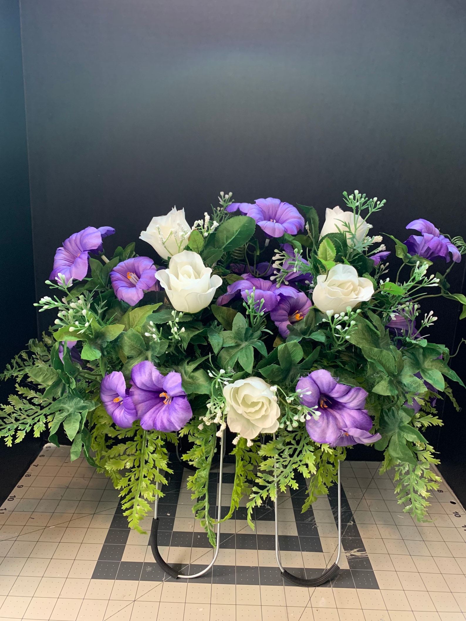 Floral Headstone Saddles Customizable Etsy