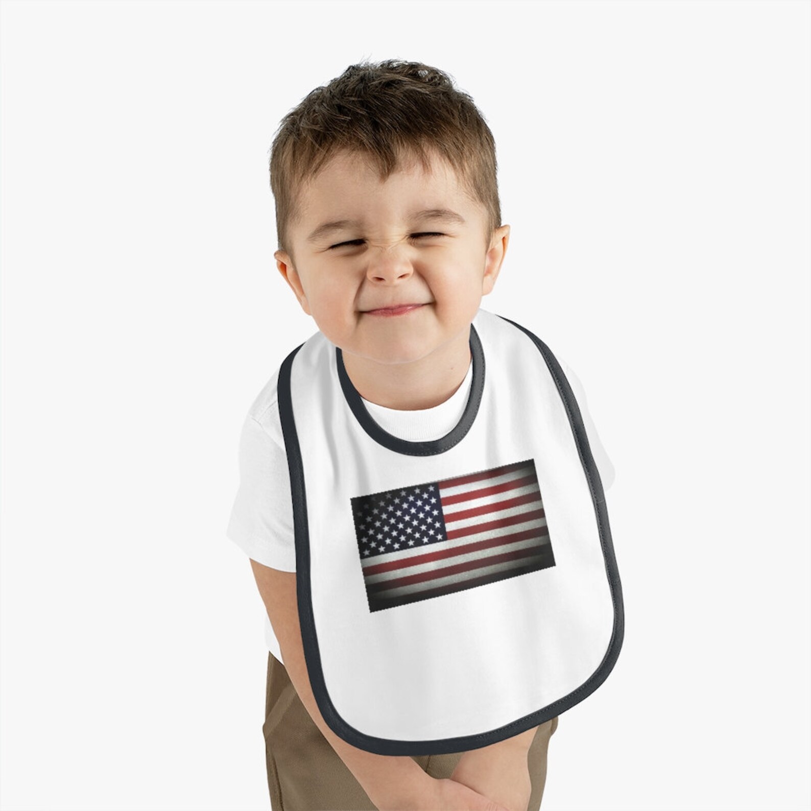 American Flag Baby KontrastBesatz Jersey Bib Etsy