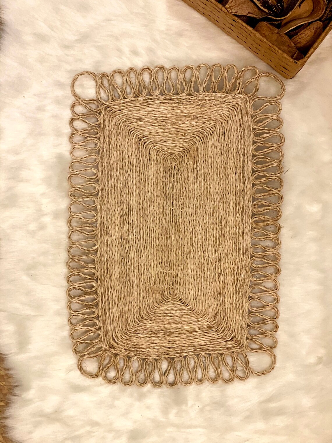 Parihaba Abaca Placemat Natural Placemat Rectangle Placemat Etsy