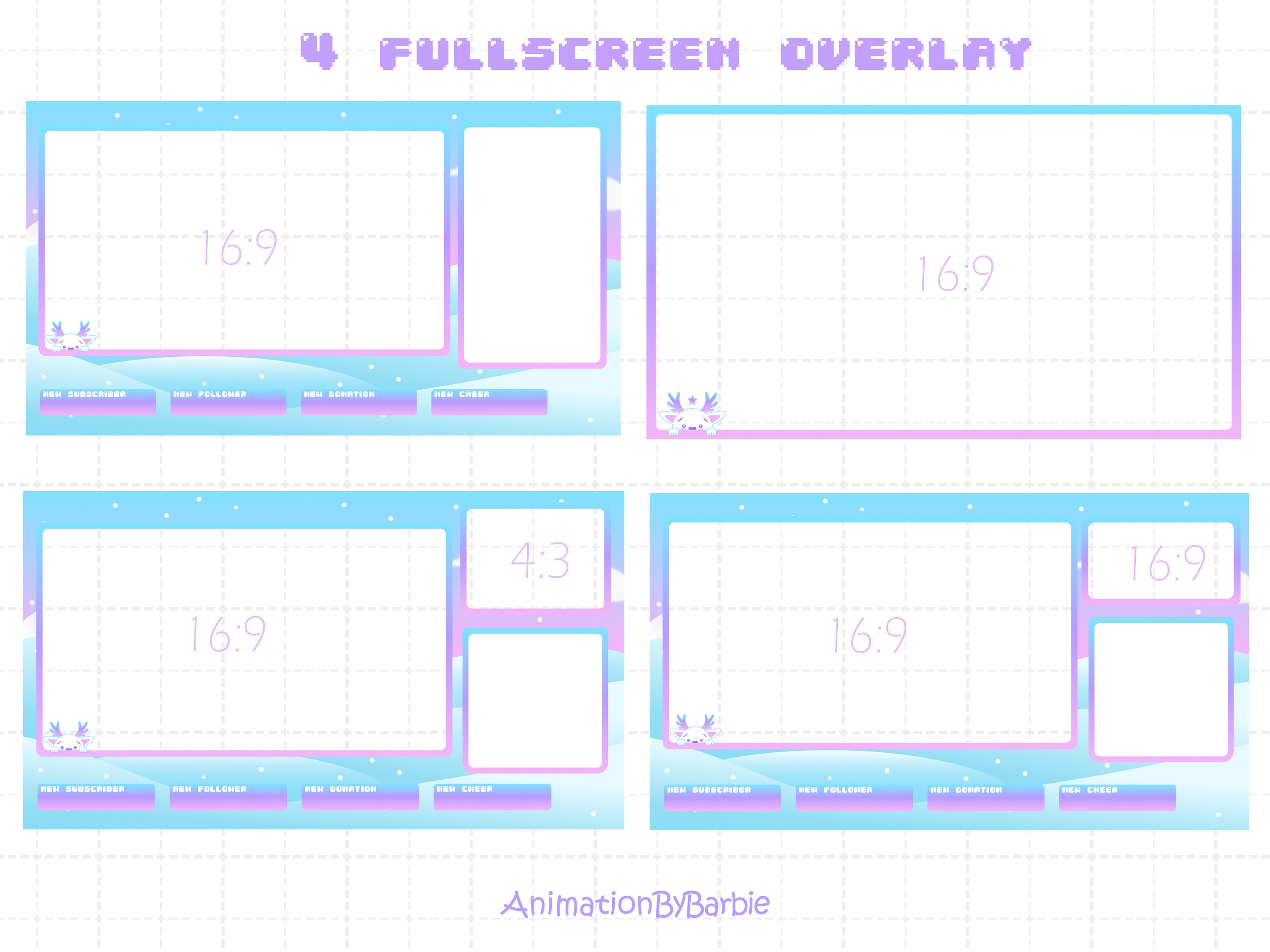 Stream Overlay Package Winter, Sub Badges, Webcam Overlays, Complete ...