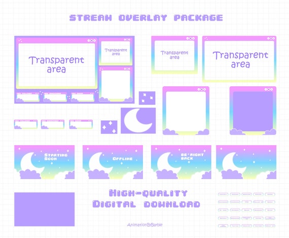 Stream Overlay Package Webcam Overlays Stream Transition - Etsy Hong Kong