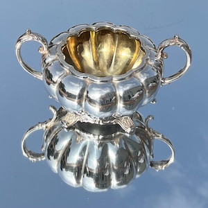 James Dixon and Sons Gilded Silver Plate Bon Bon Dish