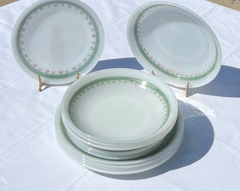 Vintage Termocrisa Milk Glass Mexican Dinnerware