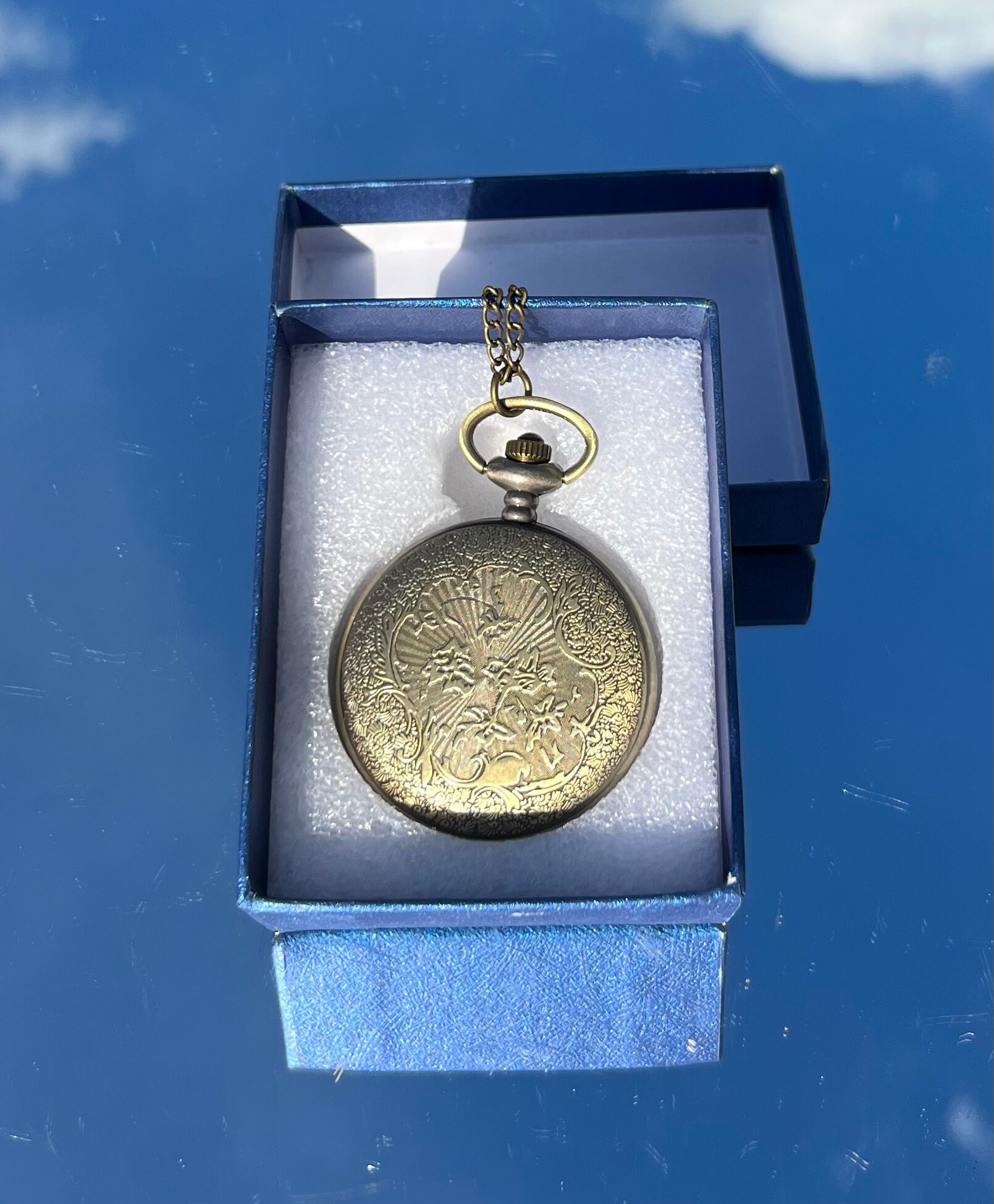 Decorative Pocket Watch With Swallow Pattern Etsy