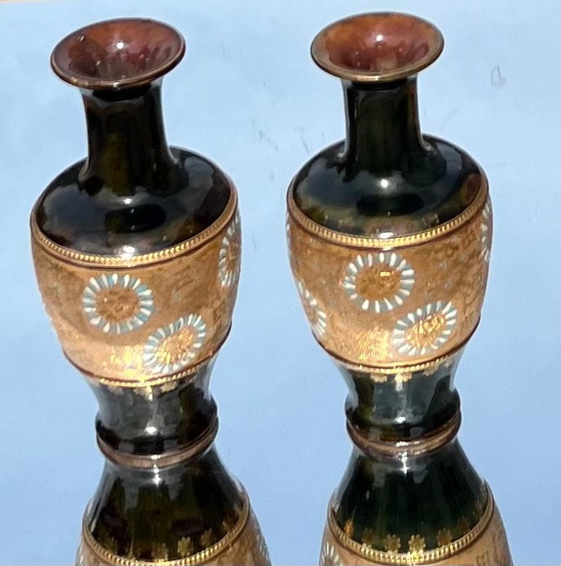 Pair of Royal Doulton Lambeth Vases Etsy