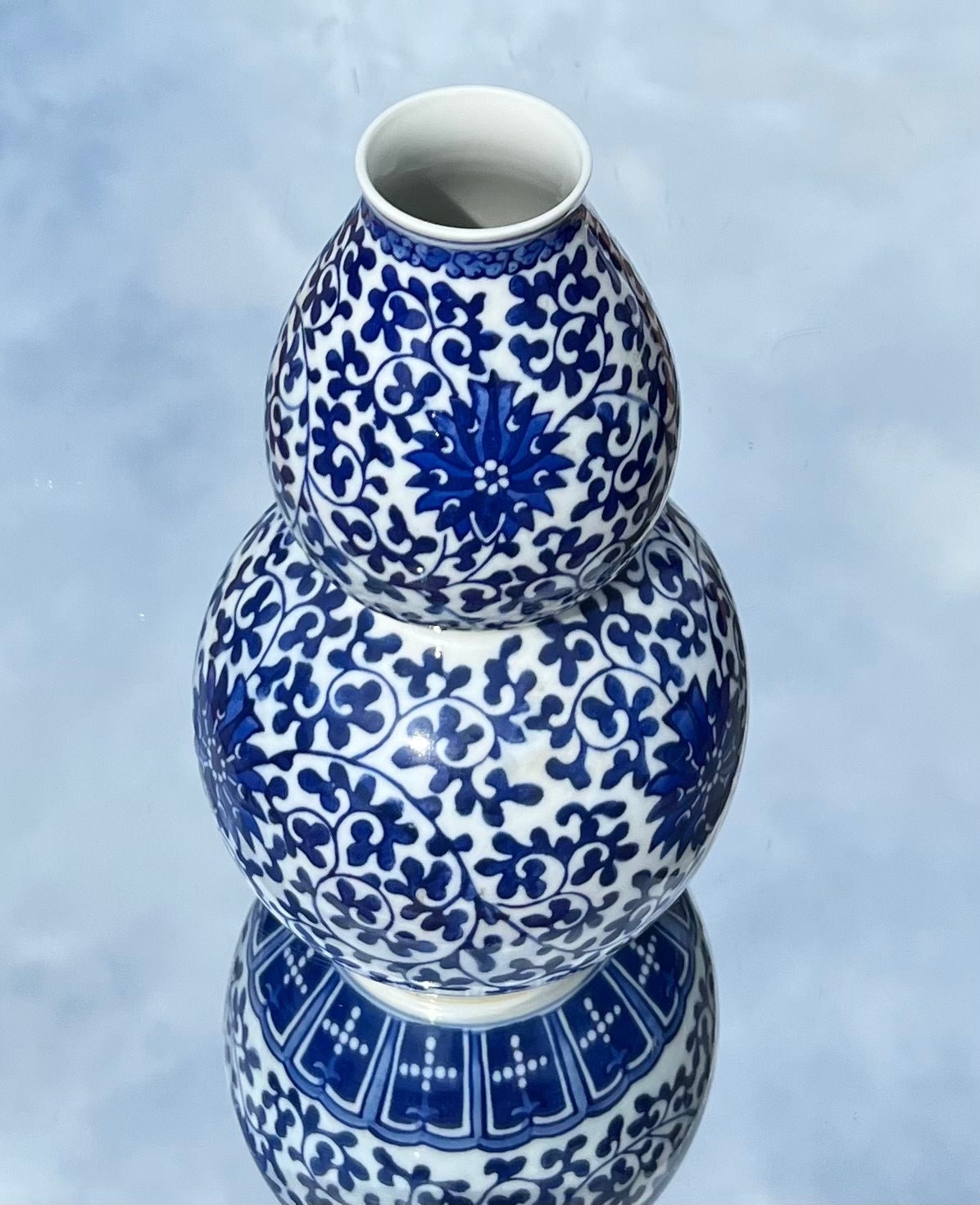 陶器 花瓶 二重ひょうたん型 花鳥柄 中国の二重ひょうたん花瓶 - Etsy 日本