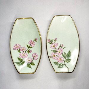 A Pair of Vintage Hand Painted Pin Dishes