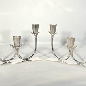 Vintage pair of Oneida Silverplate Candleabras
