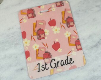 Custom Lightweight Pink School Teacher Badge Buddy | ID Badge | Marker Parker | Badge Backer | Coworker Gift | Badge Buddie | Healthcare