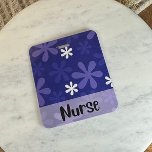 Custom Lightweight Purple Flow Badge Buddy | ID Badge | Marker Parker | Badge Backer | Coworker Gift | Badge Buddie | Radiology | Healthcare