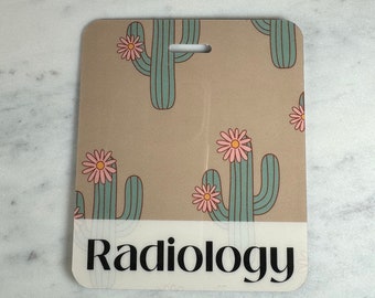 Custom Lightweight Floral Cactus Badge Buddy | ID Badge | Marker Parker | Badge Backer | Coworker Gift | Badge Buddie | Healthcare | Floral