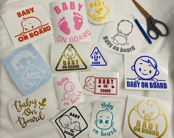 Baby Car Sticker Etsy