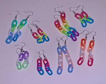 pride chain earrings