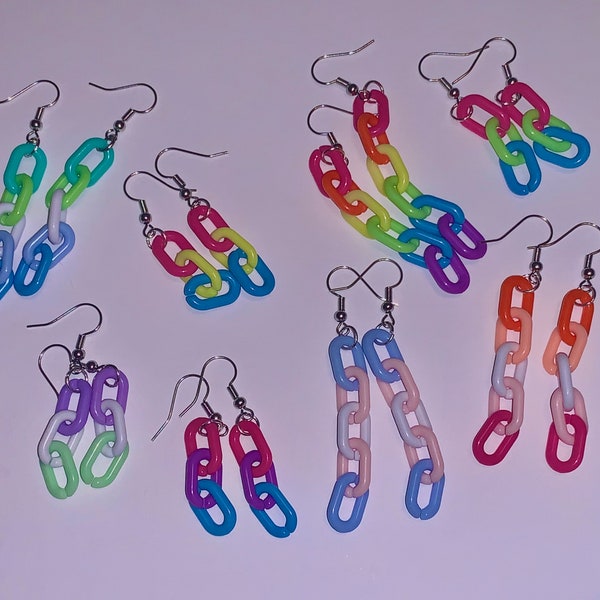 pride chain earrings
