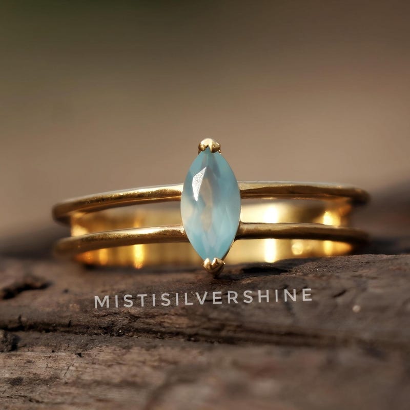 Mykonos Ring - Aqua Chalcedony main image 1